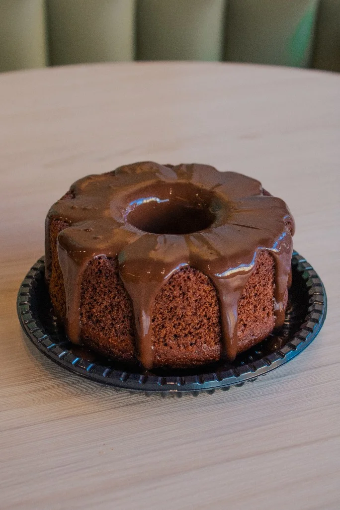 Bolo de chocolate, fotografia oficial da central de encomendas Bem Viver